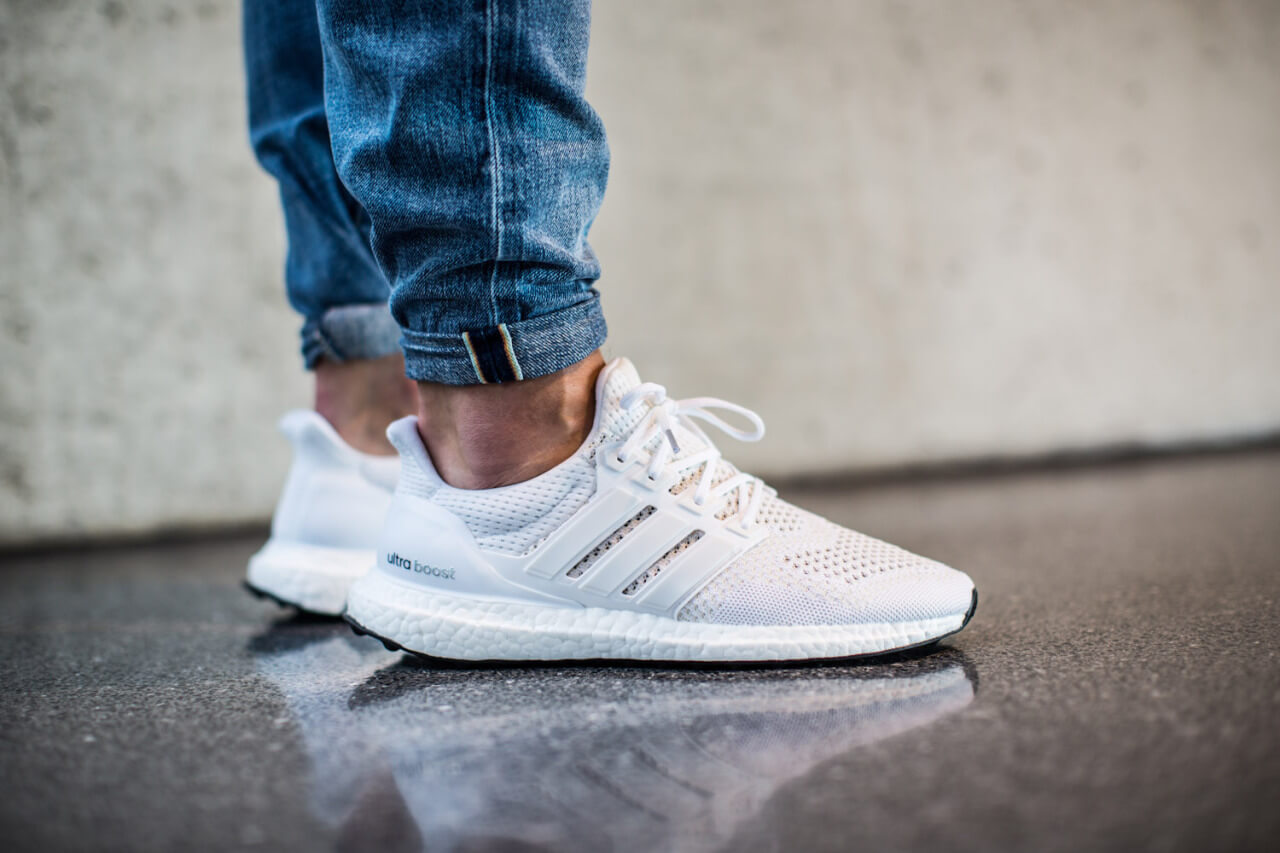 white adidas ultra boost shoes