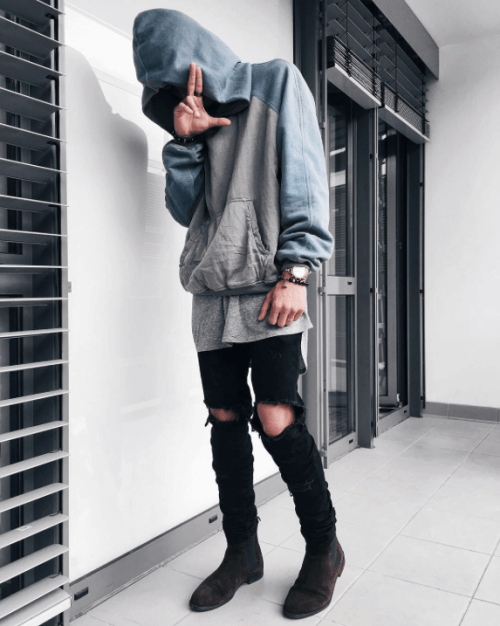 chelsea boots with hoodie