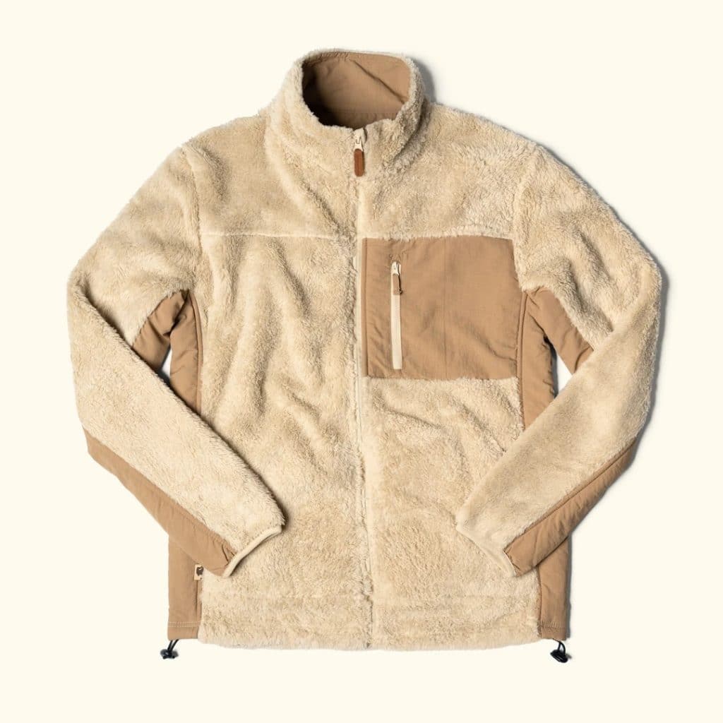 mens furry fleece jacket