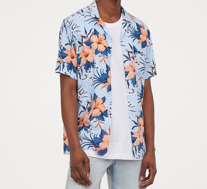 Simayixx Mens Short Sleeves Button Down Dress Shirts Hawaii T Shirt Beach Blouses Tunic Tops Print Summer Pullover Tee 
