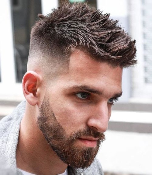 spiked hair fade