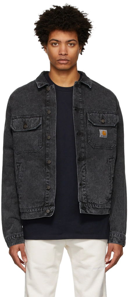carhart wip black denim jacket