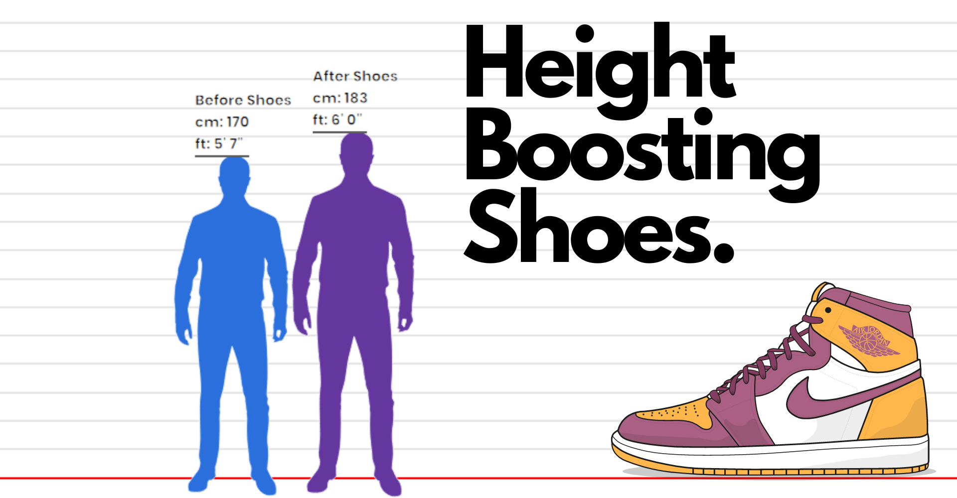 What sneakers add 3 inches of height? I'm 5′10″ and I want to be 6′1″. -  Quora