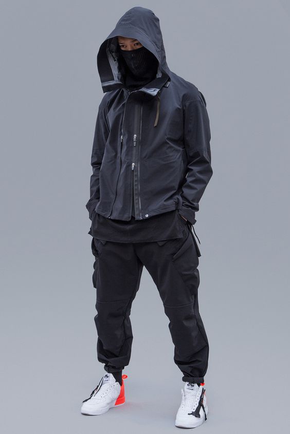 MFCT Streetwear Pants Techwear Matte Black Men Tech Cyberpunk Joggers