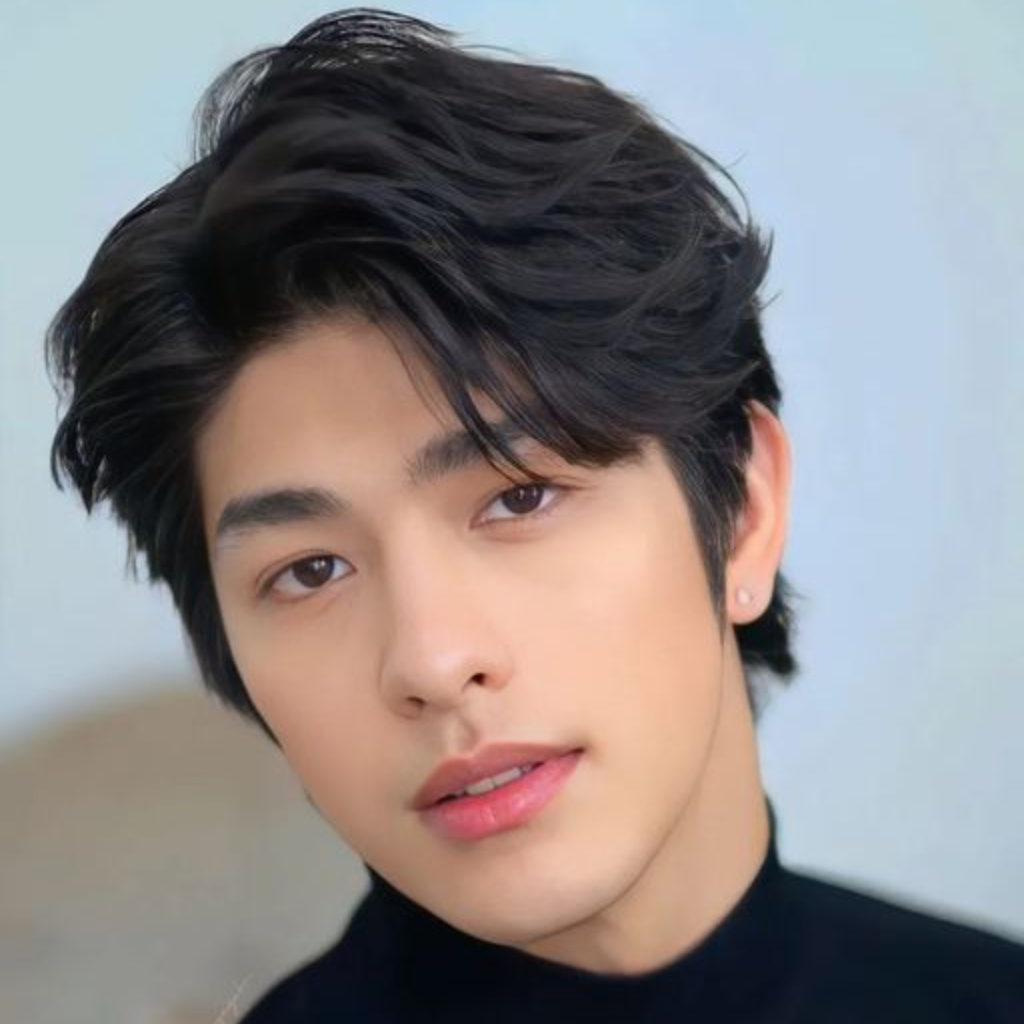 Colored modern mullet haircut for men with textured shape